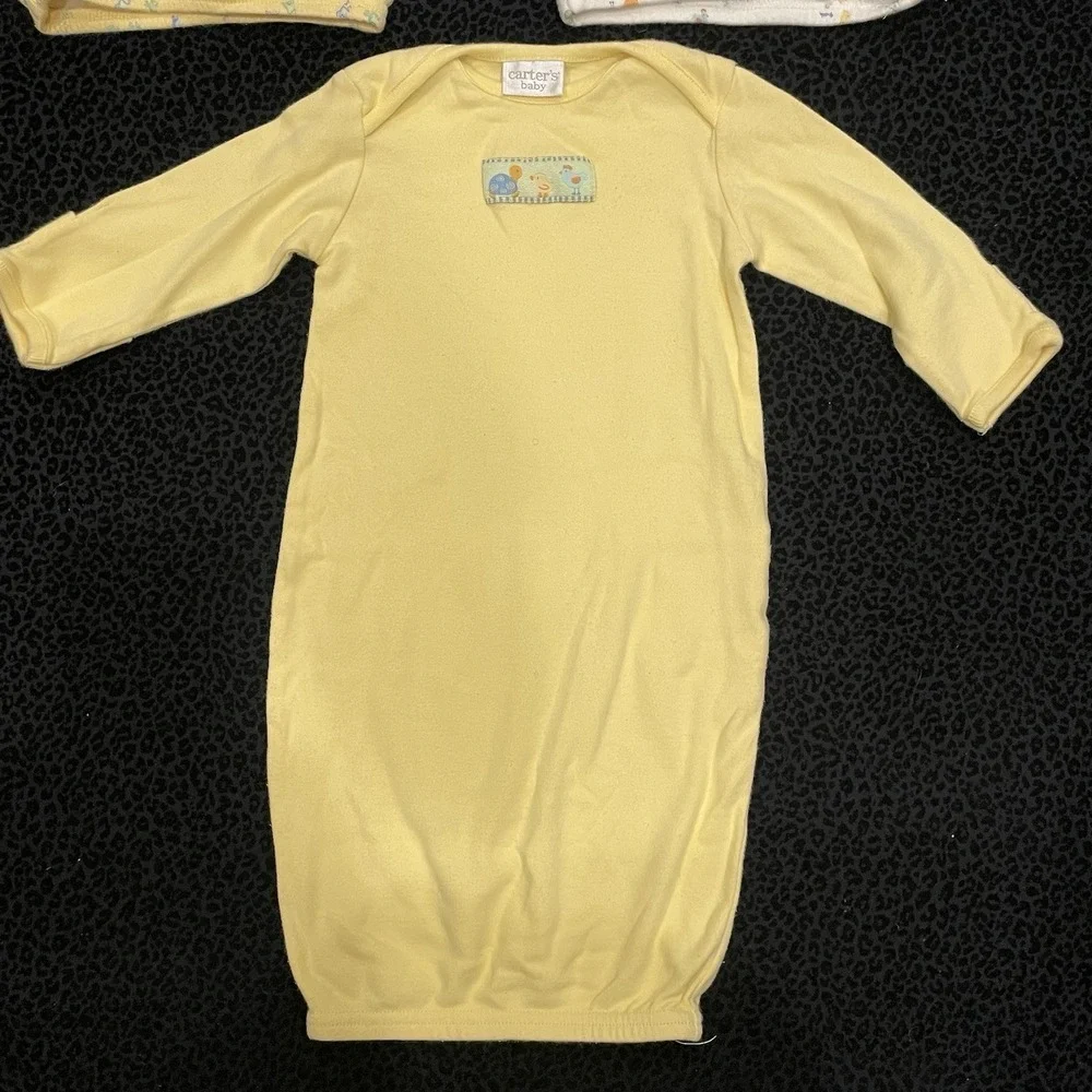 Vintage Carters Baby Sleep Sack Gown 0-3M Pajamas Long Sleeve Cotton